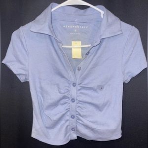 Aeropostale blue crop top